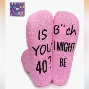 Pink Fun Birthday Socks Gift Set